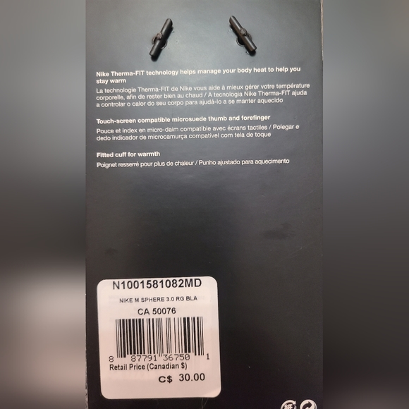 Nwt Nike Therma Fit Running Gloves - Picture 3 of 3